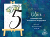 "Olive" - Esküvői asztalszám magpapírból