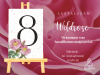"Wildrose" - Esküvői asztalszám magpapírból